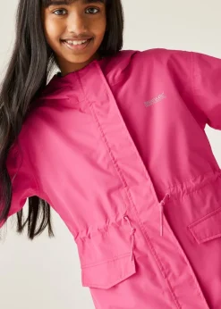 Regatta Candy Pop Stripe Kids Ballina Waterproof Breathable Isotex Jacket (3-16 Years)