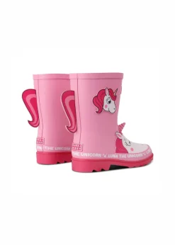 Regatta Luna the Unicorn Pink Kids' Mudplay Junior II Waterproof Wellies