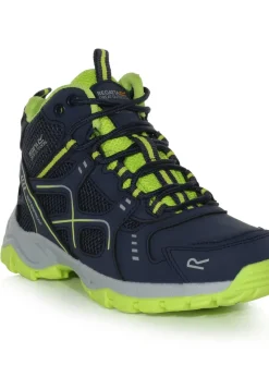 Regatta Navy Lime Punch Kids' Vendeavour Waterproof Isotex Walking Boots