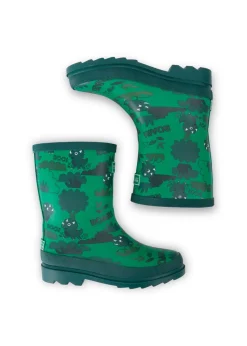 Regatta Stompy the Dinosaur Green Kids' Mudplay Junior II Waterproof Wellies