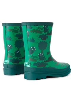 Regatta Stompy the Dinosaur Green Kids' Mudplay Junior II Waterproof Wellies