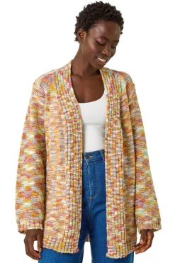 Roman Amber Purl Longline Knit Cardigan