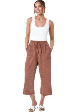 Roman Biscuit Petite Spot Print Stretch Culottes