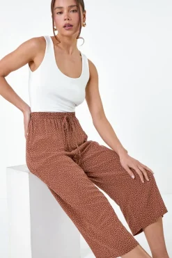 Roman Biscuit Petite Spot Print Stretch Culottes
