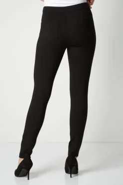 Roman Black 27 Inch Ponte Zip Trousers