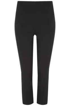 Roman Black Cropped Stretch Trouser Capri Leggings 3/4 Pedal Pushers