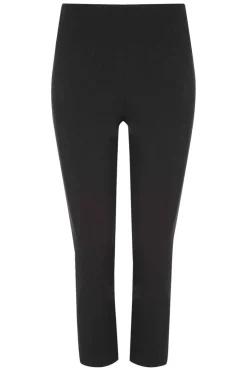 Roman Black Cropped Stretch Trouser Capri Summer Leggings 3/4 Pedal Pushers