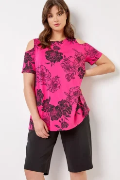 Roman Black Curve Knee Length Elastic Waist  Shorts