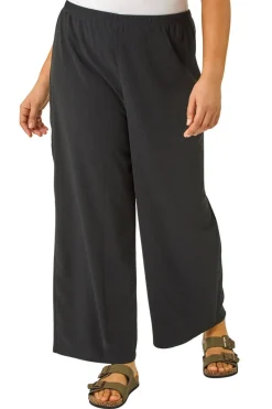 Roman Black Curve Textured Stretch Trouser