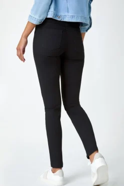 Roman Black Elastic Waist 31" Denim Stretch Jegging