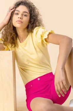 Roman Cerise Turn Up Stretch Shorts