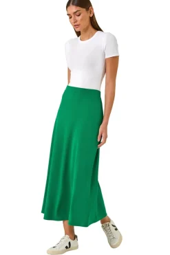 Roman Green A Line Pull On Stretch Skirt