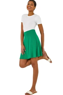 Roman Green Pull On Stretch Skater Skirt