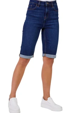 Roman Indigo Essential Stretch Knee Length Shorts