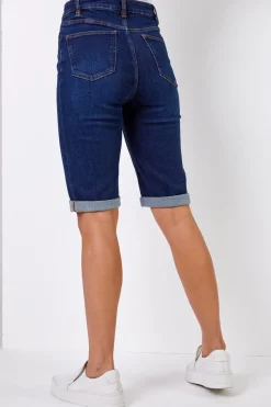 Roman Indigo Essential Stretch Knee Length Shorts