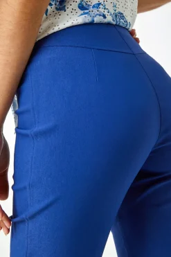 Roman Midnight Blue Knee Length Stretch Shorts