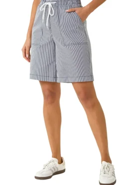 Roman Multi Narrow Stripe Drawcord Shorts