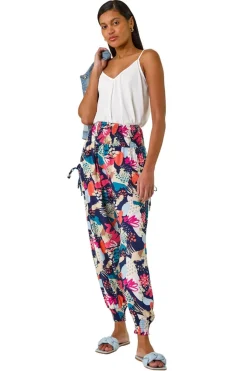 Roman Navy Abstract Tie Pocket Trousers