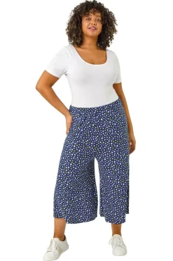 Roman Navy Curve Abstract Spot Culotte