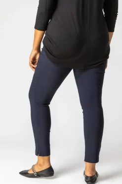 Roman Navy Curve Full Length Elastic Waist Trousers