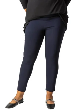 Roman Navy Curve Full Length Elastic Waist Trousers