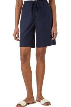 Roman Navy Drawcord Detail Pocket Stretch Shorts