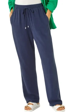 Roman Navy Full Length Linen Trouser