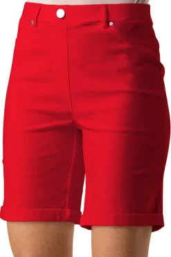 Roman Red Turn Up Stretch Shorts