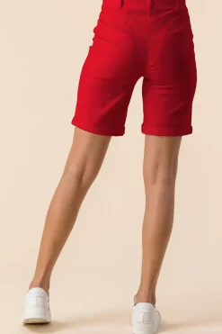 Roman Red Turn Up Stretch Shorts