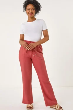 Roman Rust Petite Textured Pocket Trouser