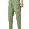 Roman Sage Casual Elastic Waist Cargo Stretch Trousers
