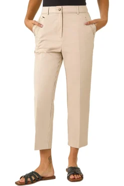 Roman Stone Cotton Stretch Cropped Trouser