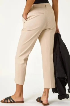 Roman Stone Cotton Stretch Cropped Trouser
