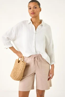 Roman Stone Drawcord Detail Pocket Shorts