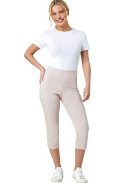 Roman Stone Petite Cropped Stretch Trousers