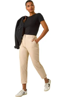 Roman Stone Plain Cotton Chino Trousers