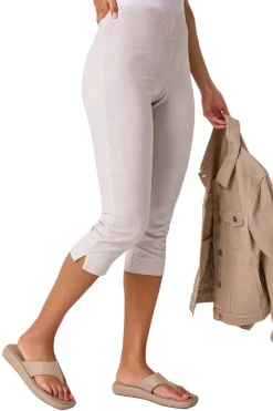 Roman Stone Striped Cropped Stretch Trouser