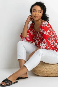 Roman White Petite Stretch Crop Denim Jegging