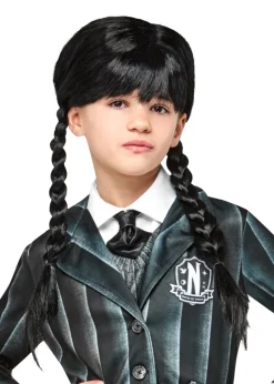 Rubies Wednesday Addams Fancy Dress Kids Wig