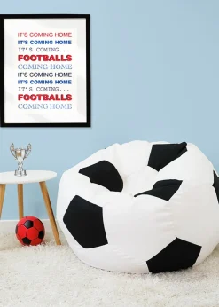 rucomfy Black/White Kids Outdoor Football Beanbag