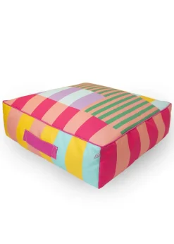 rucomfy Indoor/Outdoor Box Floor Cushion Block Print Beanbag