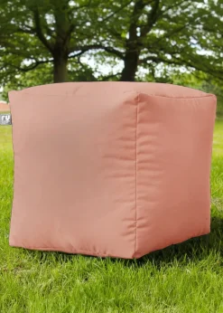 rucomfy Indoor/Outdoor Cube Dusky Pink Beanbag