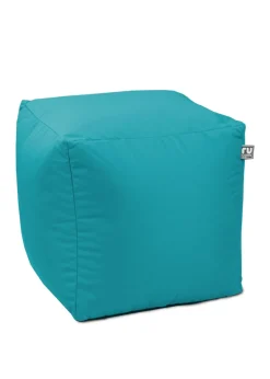 rucomfy Indoor/Outdoor Cube Turquoise Beanbag
