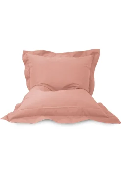 rucomfy Indoor/Outdoor Giant Striped Squashy Squarbie Dusky Pink Beanbag