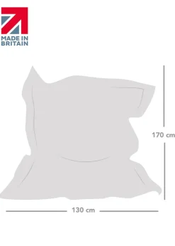 rucomfy Indoor/Outdoor Giant Striped Squashy Squarbie Dusky Pink Beanbag