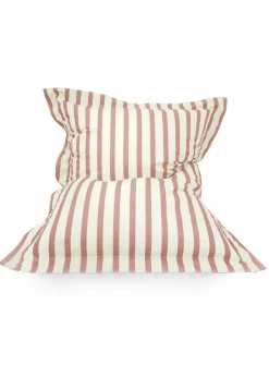 rucomfy Indoor/Outdoor Giant Striped Squashy Squarbie Dusky Pink Beanbag