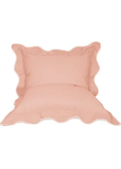 rucomfy Indoor/Outdoor Giant Scalloped Squashy Squarbie Dusky Pink Beanbag