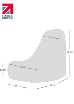 rucomfy Indoor/Outdoor Lounge Chair Seafoam Blue Beanbag