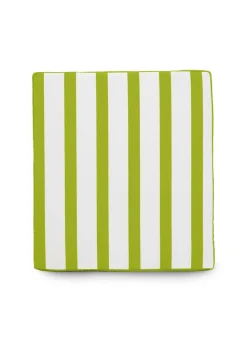rucomfy Indoor/Outdoor Striped Single Bench Olive Green Seatpad