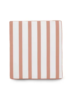 rucomfy Indoor/Outdoor Striped Single Bench Dusky Pink Seatpad